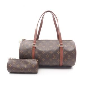 LOUIS VUITTON Brown Monogram Leather Papillon 30 Bag